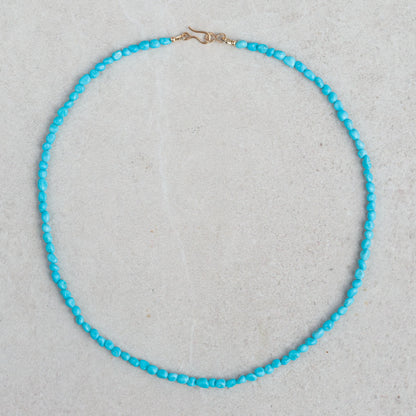 Cerulean Turquoise Necklace – Sleeping Beauty Arizona Turquoise, Sleeping Beauty Necklace, December Birthstone, Beaded Bracelet