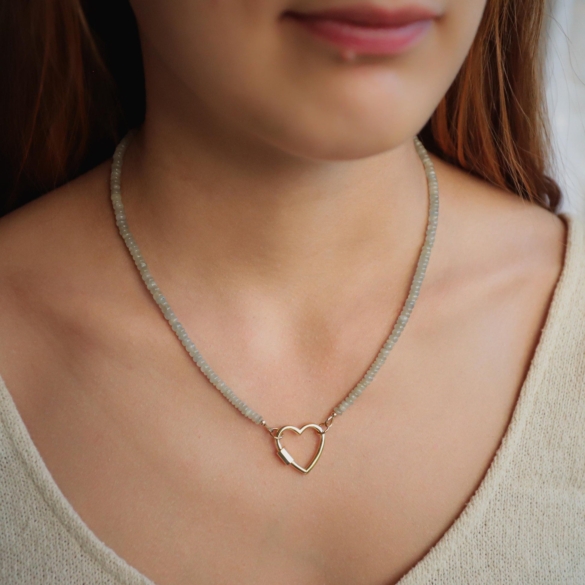Grey Sapphire Necklace | Grey Beaded Sapphire Necklace | Natural Sapphire Necklace | Grey Sapphire 14K gold filled