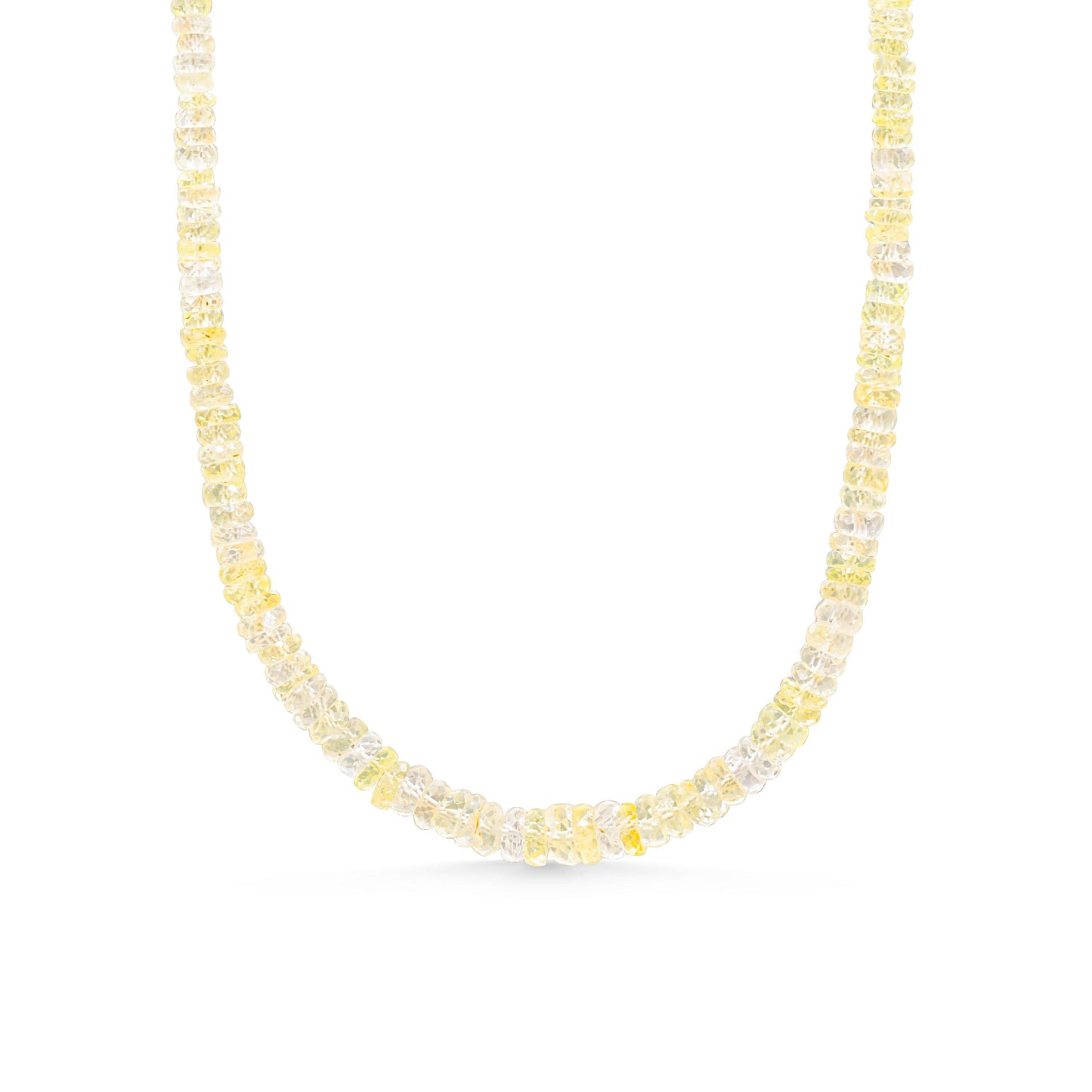 AAAA+ Yellow Sapphire Necklace | one of a kind, Yellow Beaded Sapphire Necklace | Natural Sapphire Necklace | Yellow Sapphire