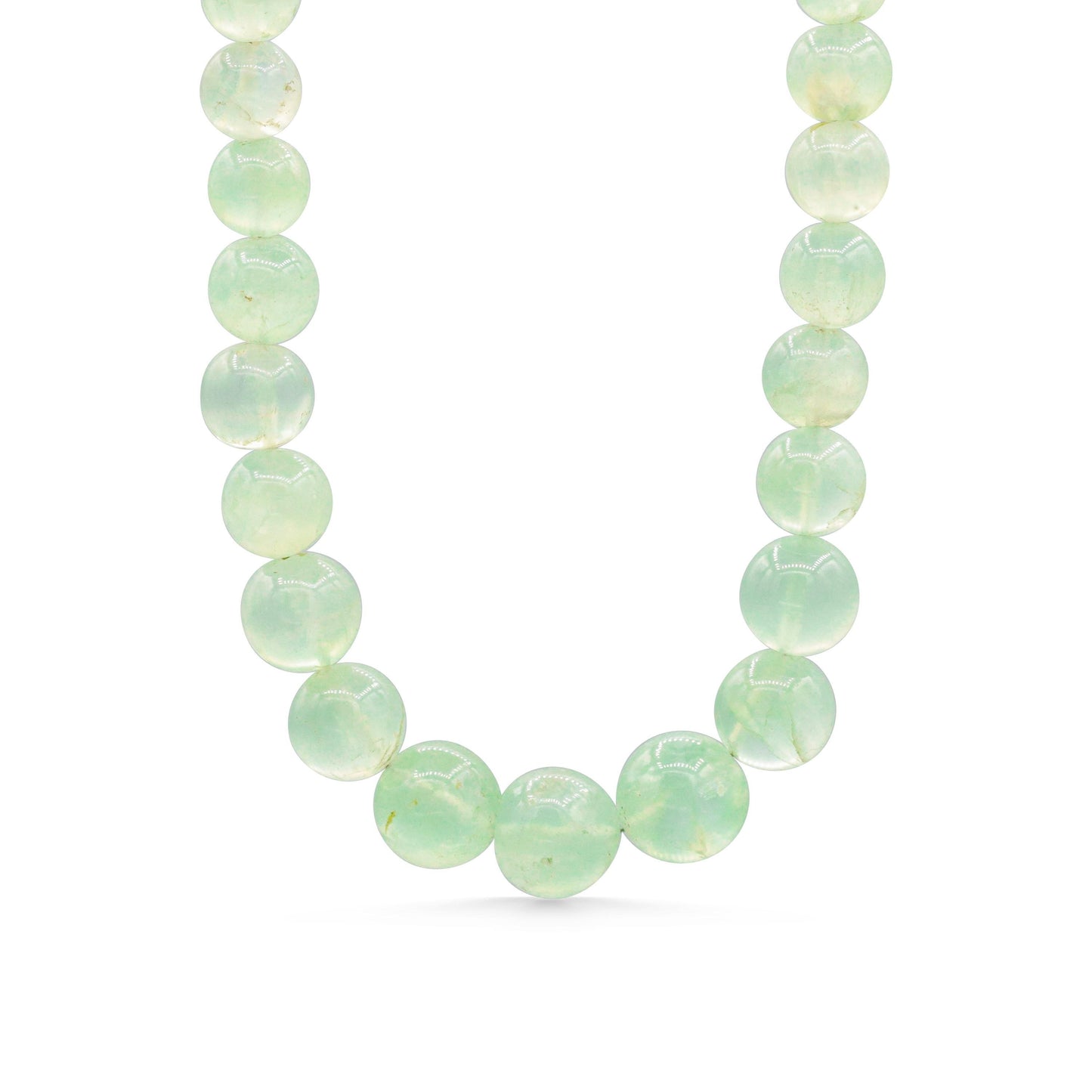 Prehnite necklace | 100% genuine prehnite beaded necklace | dainty beaded prehnite necklace | AAAA prehnite jewelry | prehnite gift
