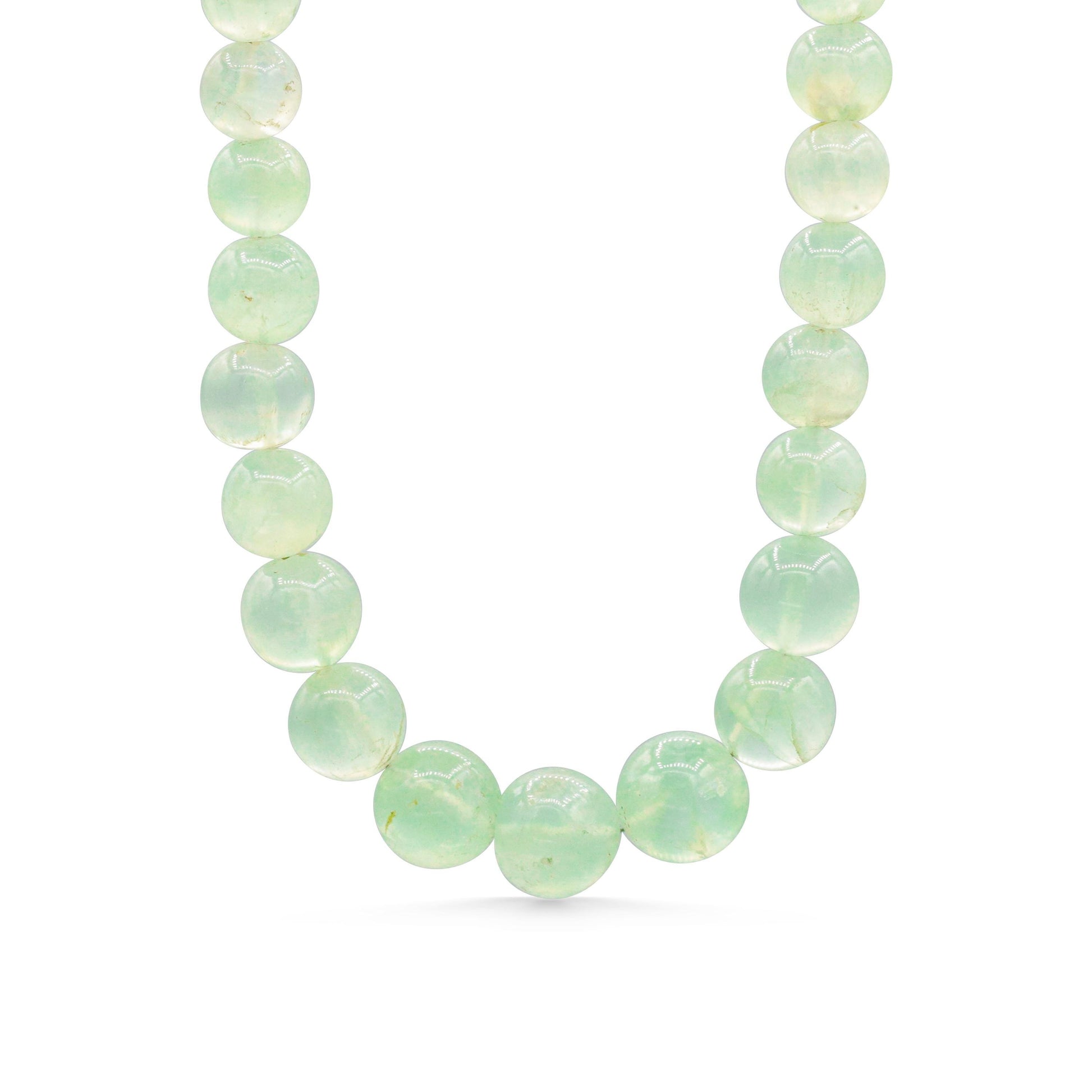 Prehnite necklace | 100% genuine prehnite beaded necklace | dainty beaded prehnite necklace | AAAA prehnite jewelry | prehnite gift