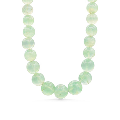 Prehnite necklace | 100% genuine prehnite beaded necklace | dainty beaded prehnite necklace | AAAA prehnite jewelry | prehnite gift