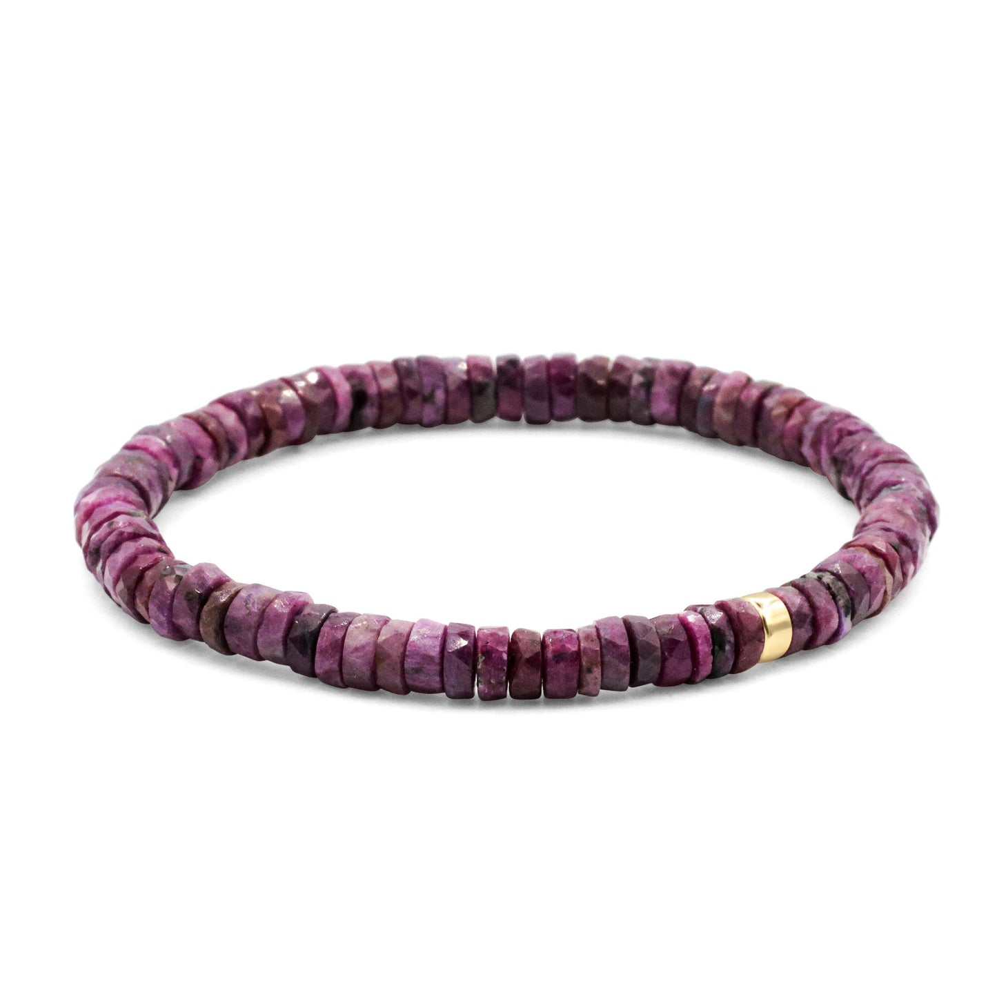 Faceted Ruby bracelet | Delicate Beaded Bracelet ruby, 14K gold filled ruby bracelet, Natural ruby jewelry | Ruby bracelet | ruby gift