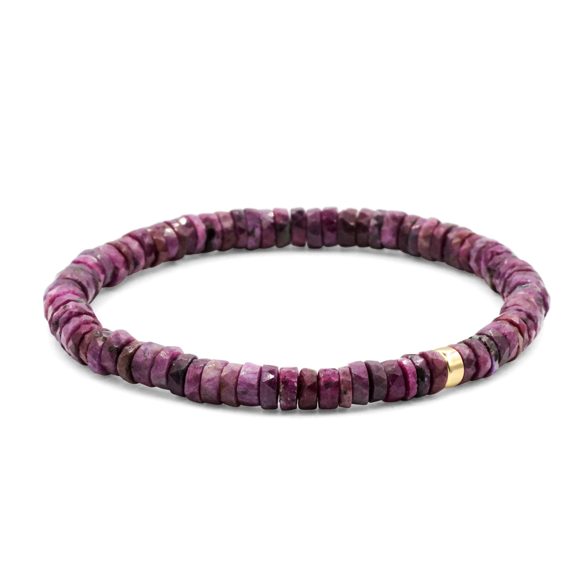 Faceted Ruby bracelet | Delicate Beaded Bracelet ruby, 14K gold filled ruby bracelet, Natural ruby jewelry | Ruby bracelet | ruby gift