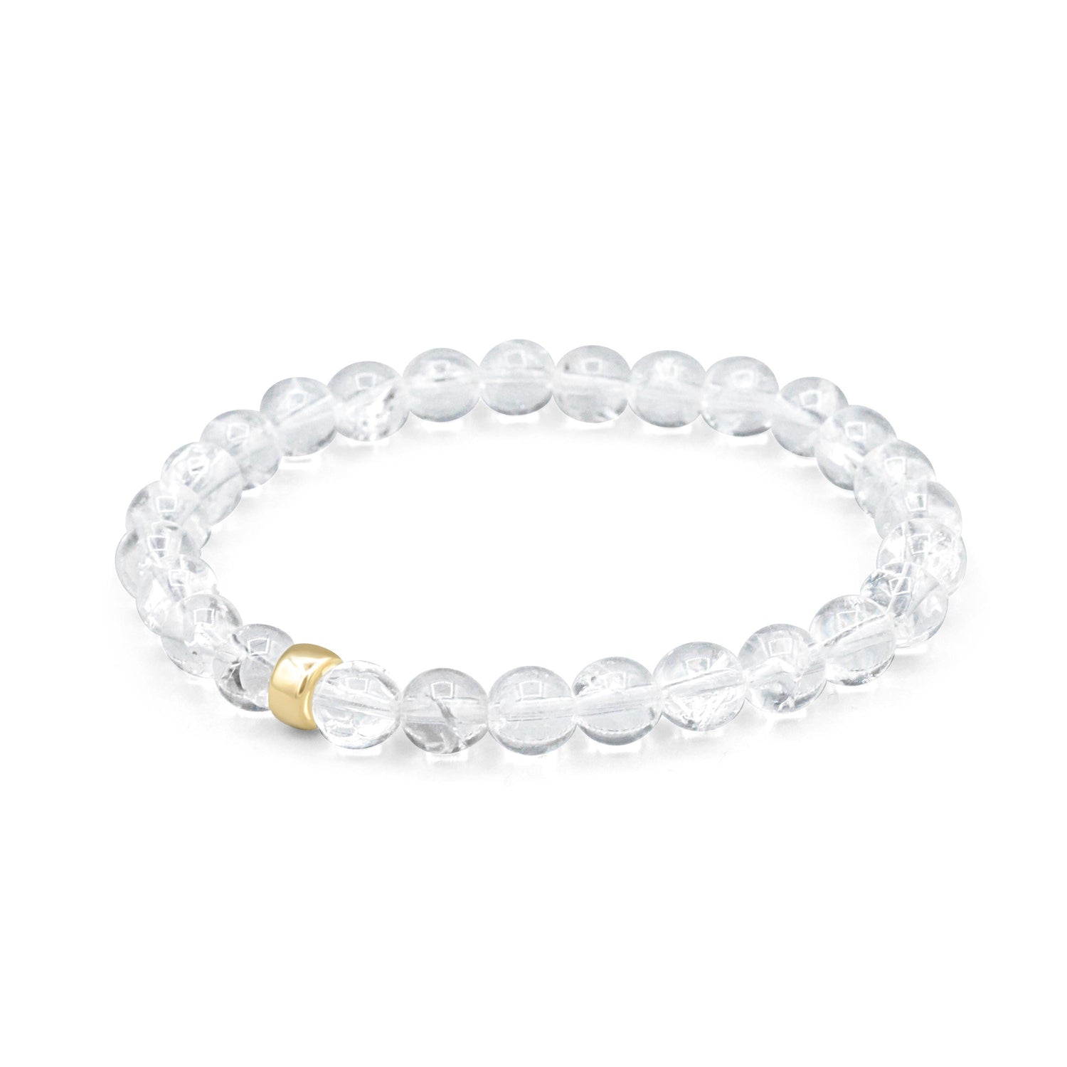 AAAA+ quality clear quartz 6mm | Abundance Bracelet | Cracked Clear Quartz Bracelet Stones | abundance, connection, clarity and wisdom