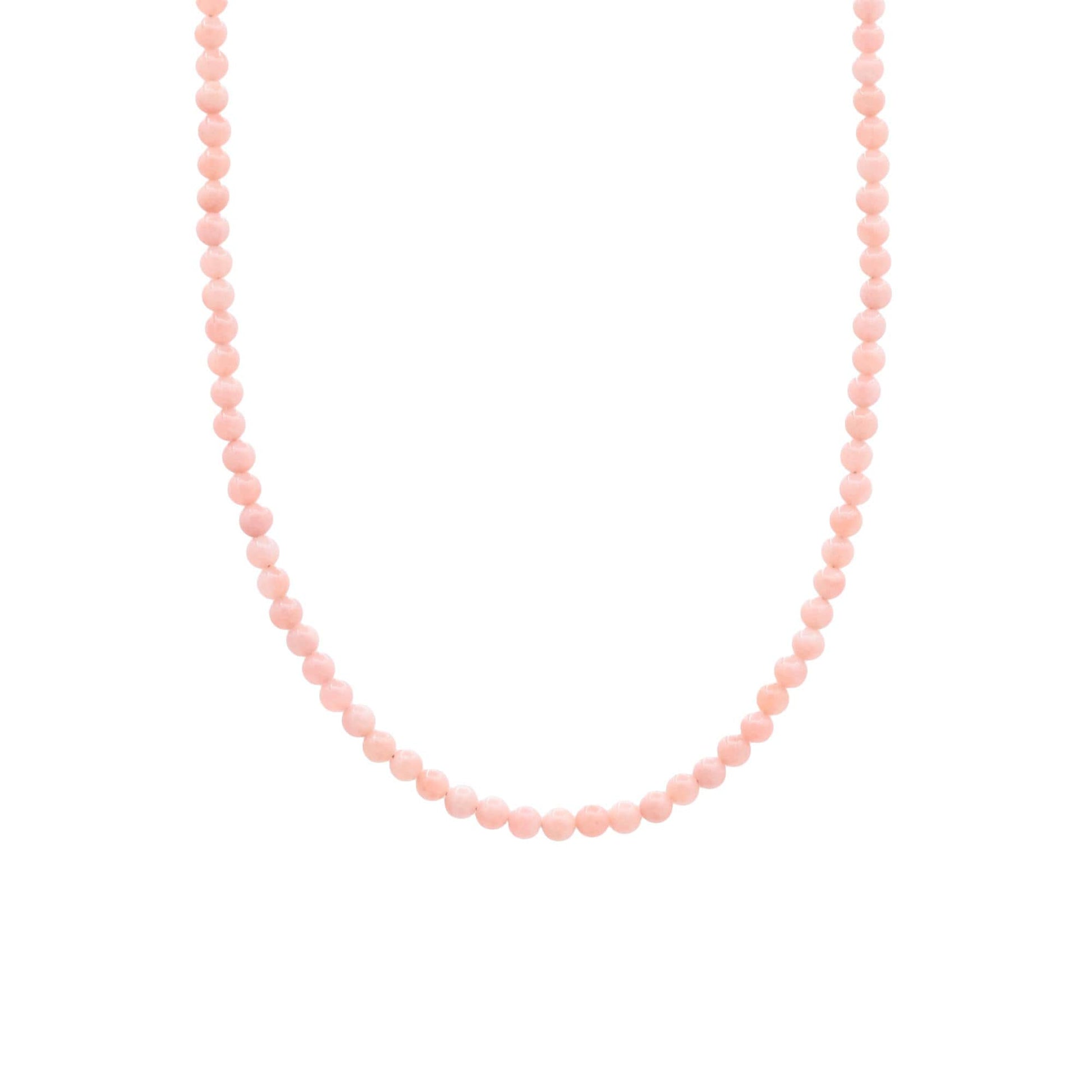 Pink opal necklace - 14K
