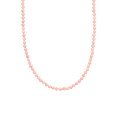 Pink opal necklace - 14K