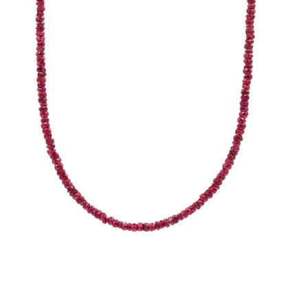 SOLID GOLD Longido Ruby necklace | Beaded pink ruby Longido Ruby necklace | Ruby necklace Longido Ruby | July birthstone necklace | ruby
