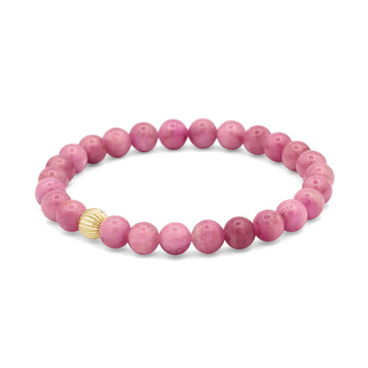 Rare pink Tourmaline Bracelet | Pink tourmaline beaded bracelet 6mm | Pink Tourmaline Jewelry | Tourmaline Bracelet