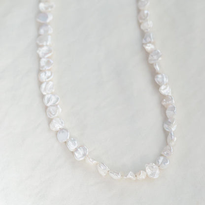 14K GOLD Freshwater Pearl necklace | one of a kind| Pearl necklace 14K gold | Boho freshwater pearl necklace, pearl necklace | June birthday