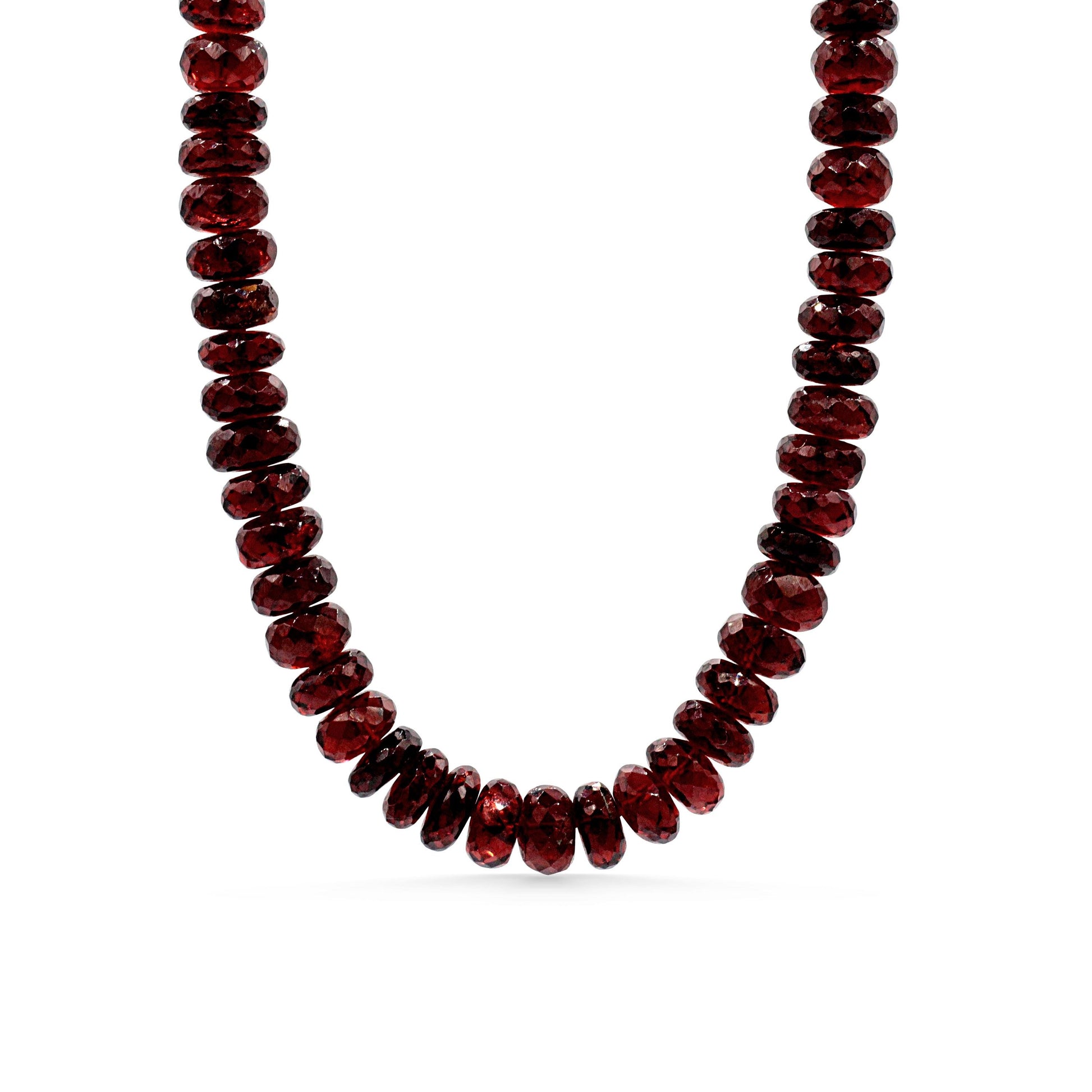 AAAA+ Garnet Beaded Necklace | AAAA+ genuine garnet beaded necklace | Smooth Red Garnet | gold garnet | Beaded garnet necklace