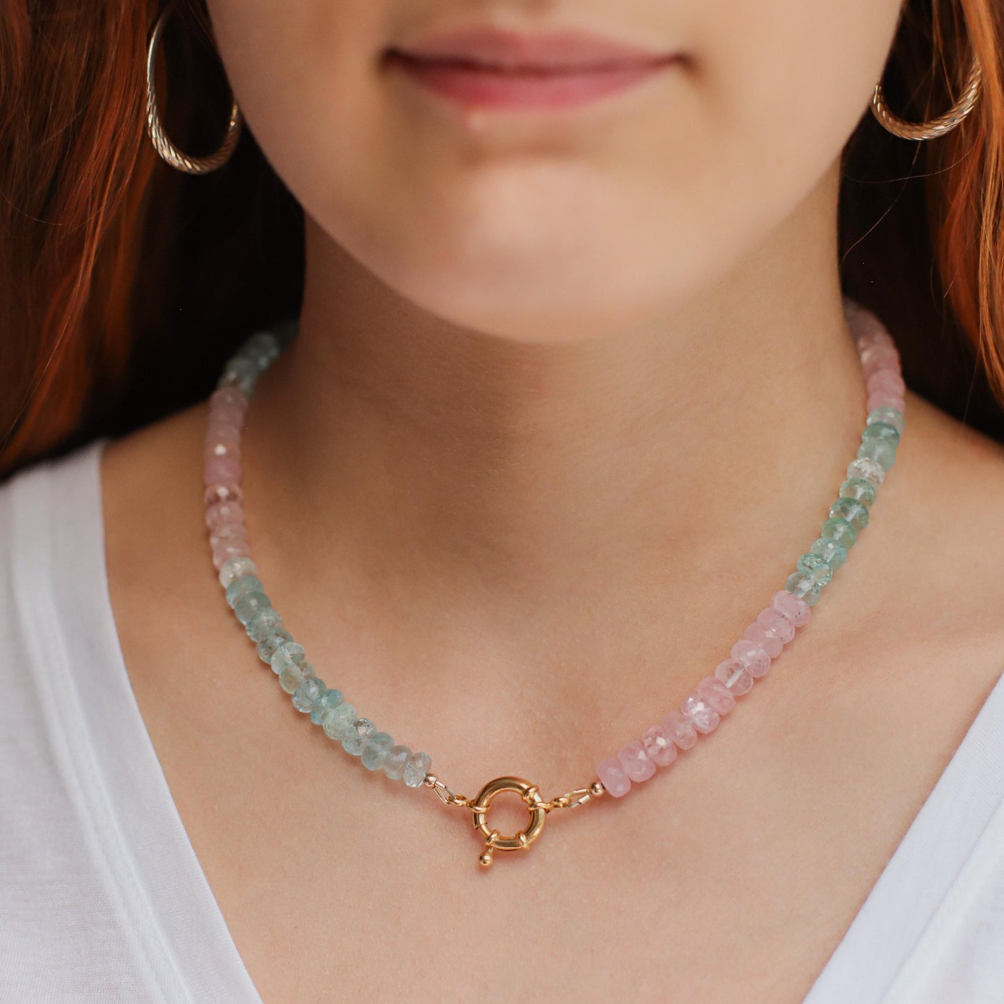 Morganite Necklace | Morganite necklace | Candy Morganite necklace | pink gemstone necklace | blue Morganite necklace, Morganite