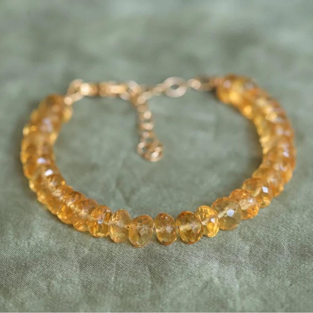 AAAA+ citrine bracelet | unheated 100% genuine and natural citrine | November birthstone | citrine gift | citrine bracelet gold filled