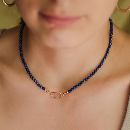 Lapis lazuli carabiner