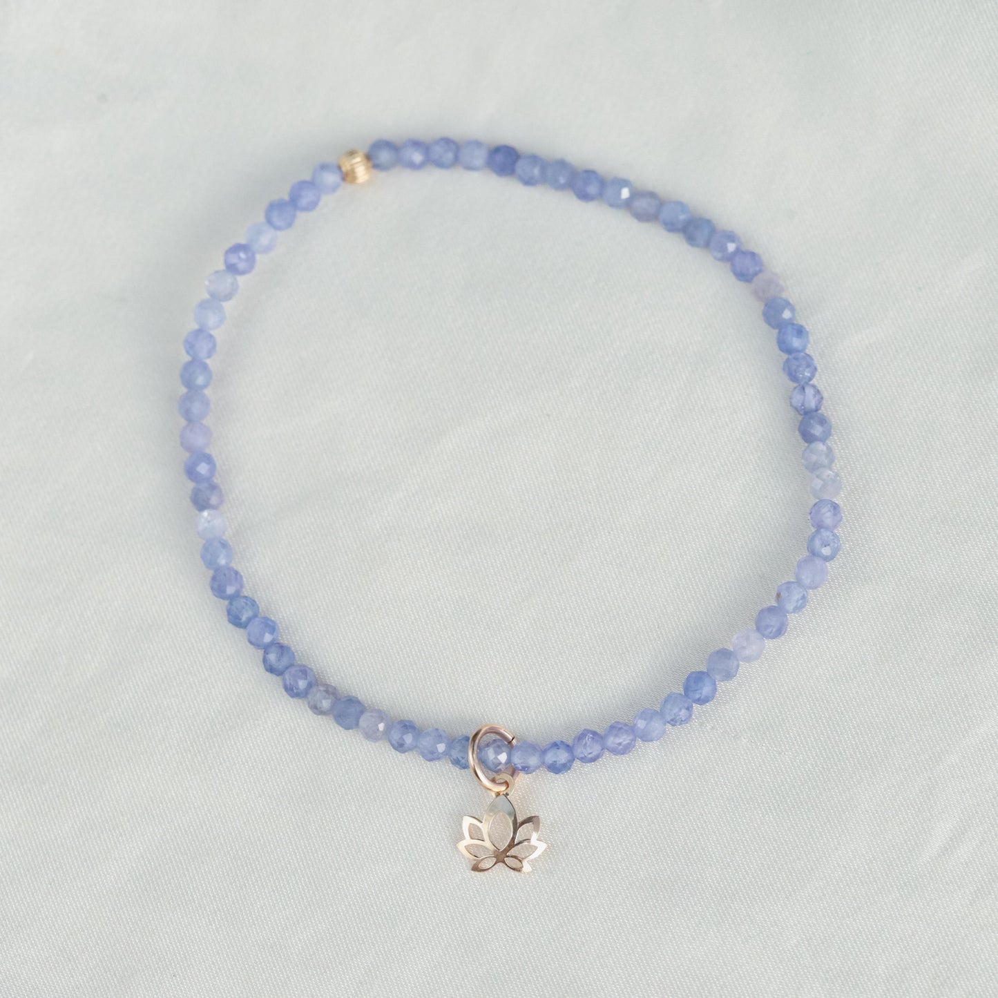 Tanzanite Lotus Bracelet - 14K