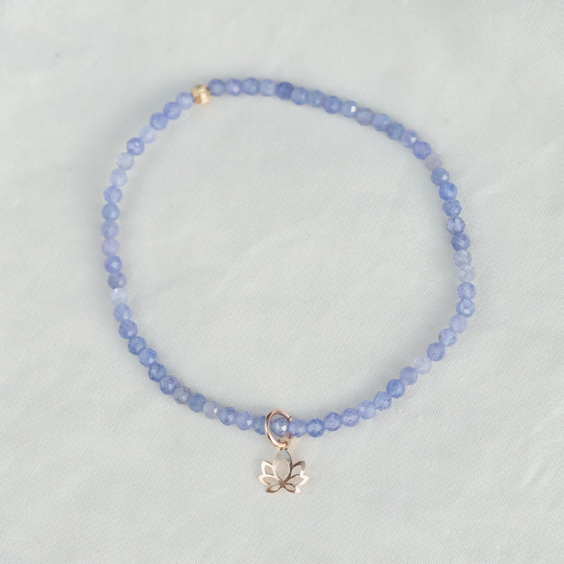 Tanzanite Lotus Bracelet - 14K