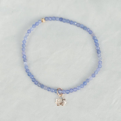 Tanzanite Lotus Bracelet - 14K