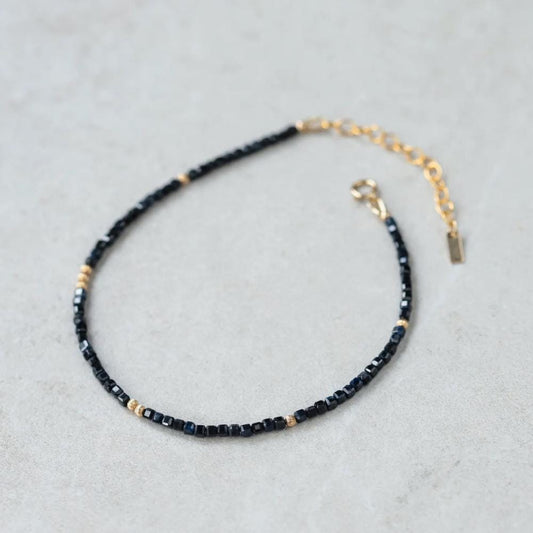 Gemstone Anklet | Beaded turquoise anklet | women's beaded ankle bracelet | [TBD] gemstone anklet | beachy anklet | gold and turquoise W