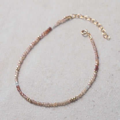 Zircon cube anklet