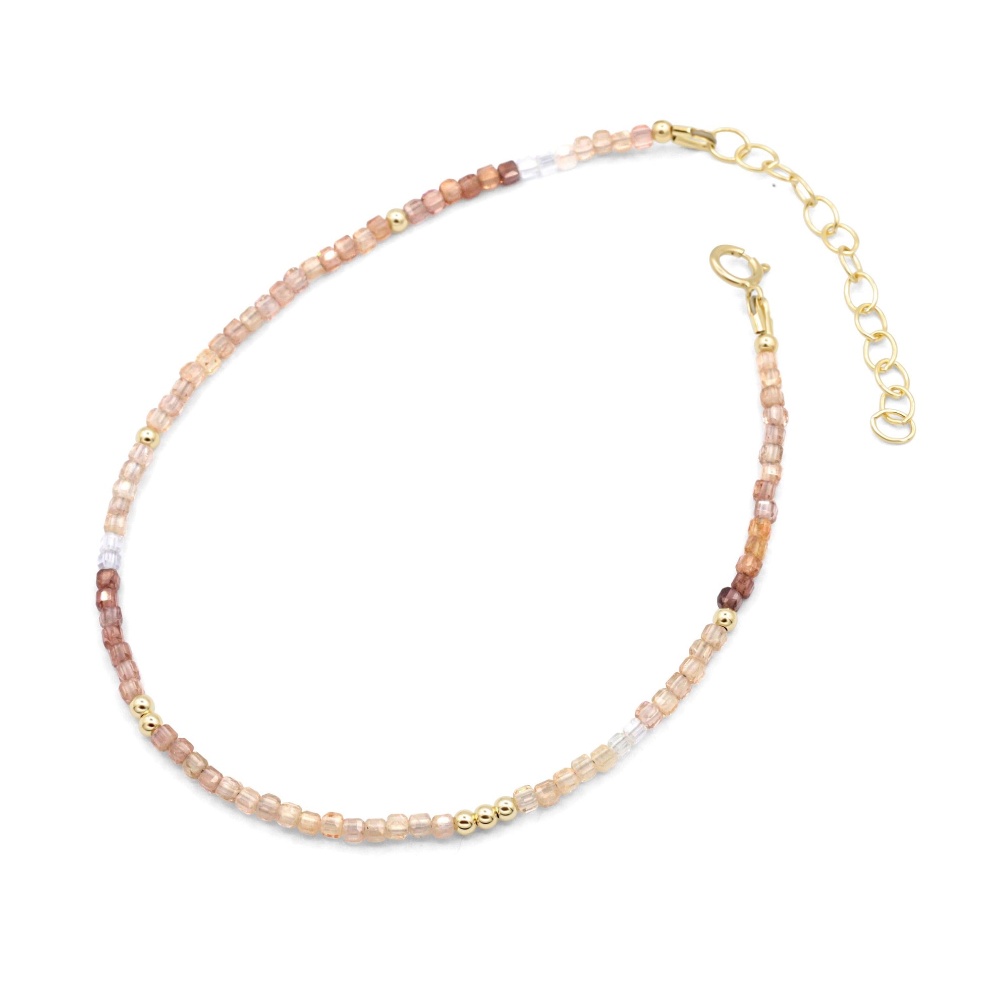 Zircon cube anklet