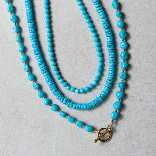 Sleeping beauty toggle necklace, Sleeping Beauty Turquoise, Arizona Turquoise Jewelry, December Birthstone, Genuine turquoise