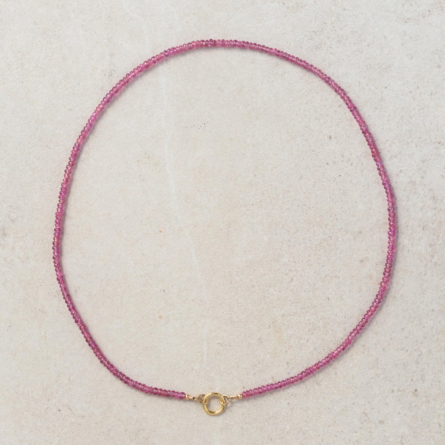 Pink Sapphire Necklace | beaded sapphire necklace | Pink Sapphire beaded necklace | smooth pink sapphire | pink gemstone