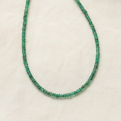 Zambian Emerald Necklace - 14K