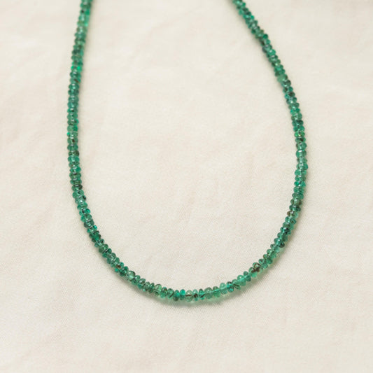 Zambian Emerald Necklace - 14K