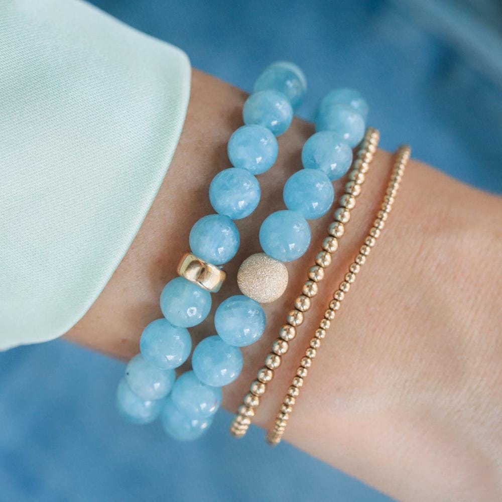 Solid Gold Aquamarine