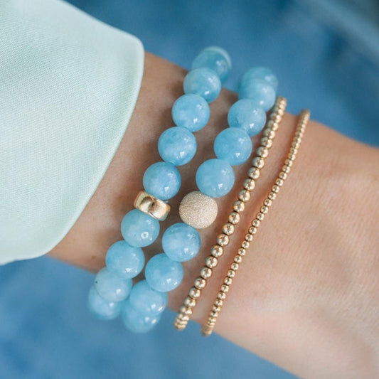 Solid Gold Aquamarine