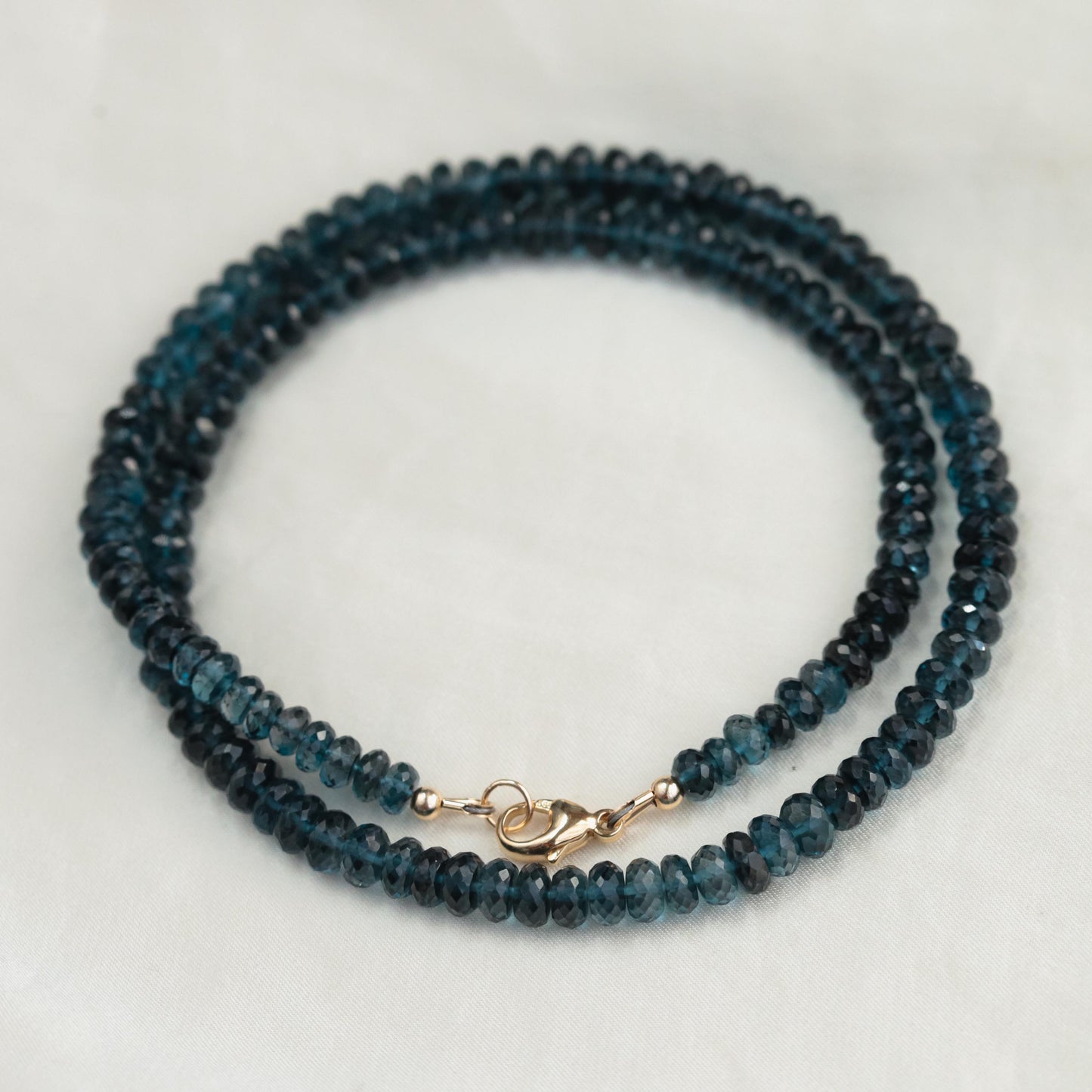 14K GOLD London Blue Topaz | blue topaz gold | November birthstone necklace | [ENLP1521_OOAK] genuine blue topaz jewelry | blue topaz