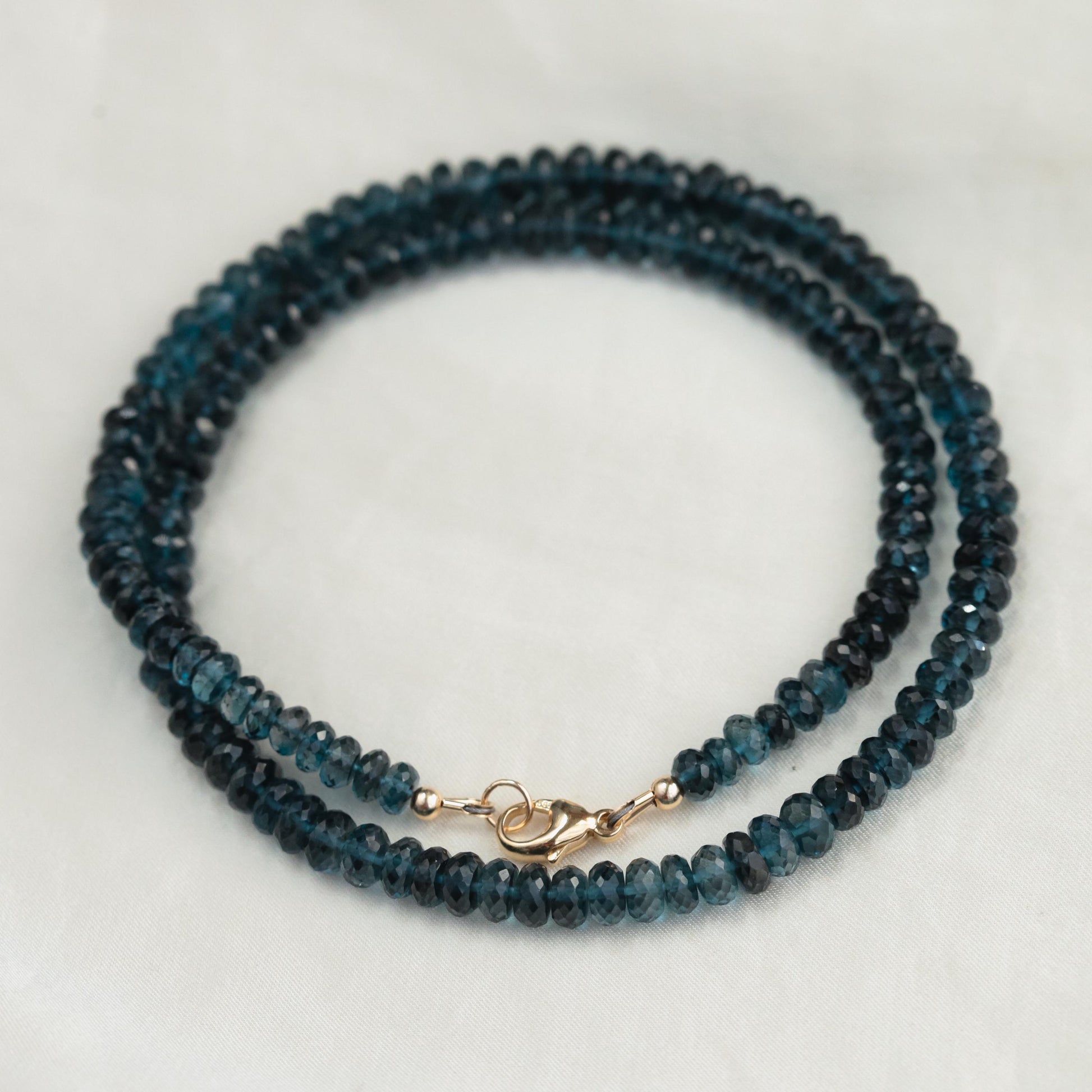 14K GOLD London Blue Topaz | blue topaz gold | November birthstone necklace | [ENLP1521_OOAK] genuine blue topaz jewelry | blue topaz