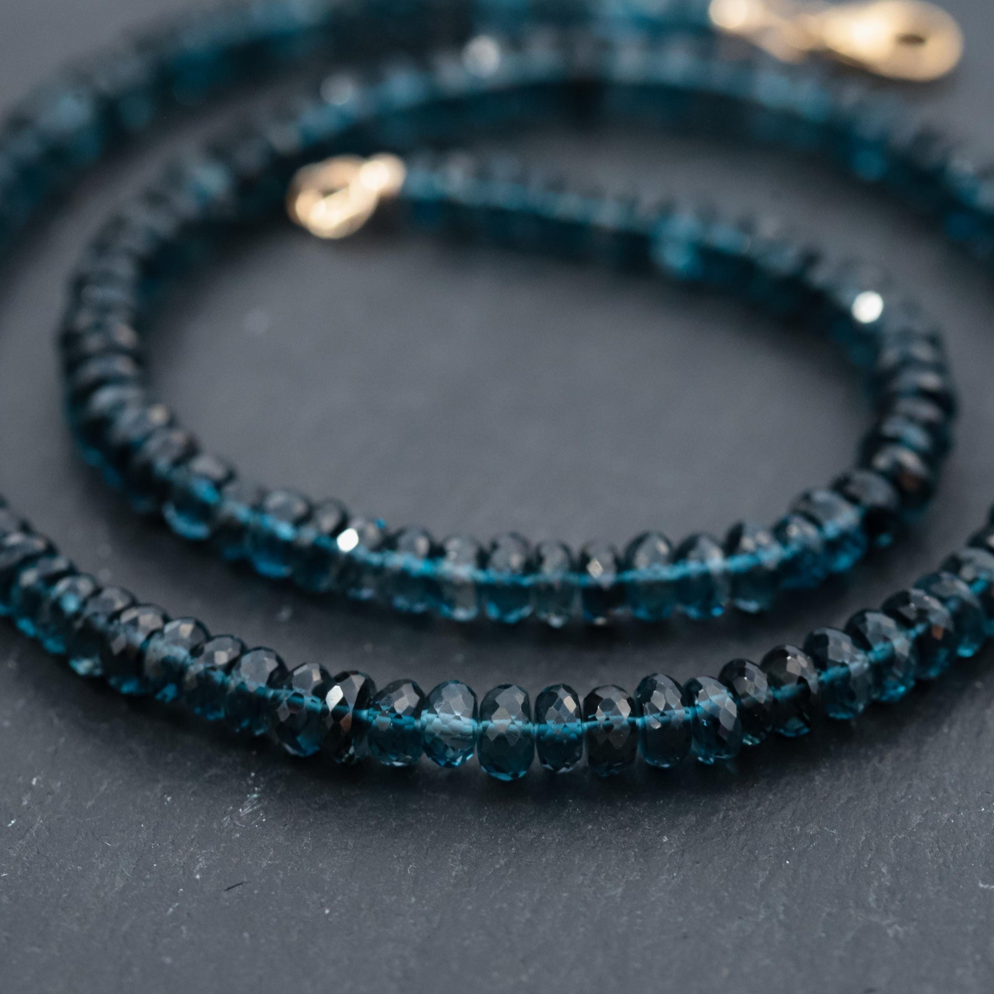 14K GOLD London Blue Topaz | blue topaz gold | November birthstone necklace | [ENLP1521_OOAK] genuine blue topaz jewelry | blue topaz
