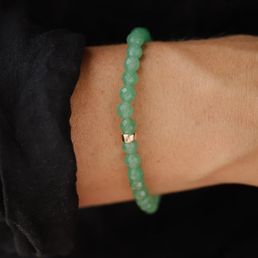 SOLID 14K GOLD Aventurine