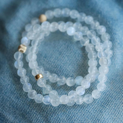 14K GOLD aaaa+ Moonstone 6mm | rainbow moonstone bracelet [EBMM1020] | AAA+ Rainbow Moonstone 6mm | rainbow moonstone bracelet | Moonstone