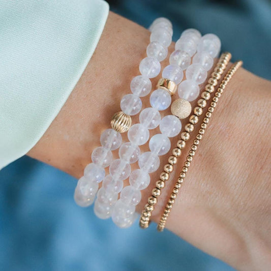 14K GOLD aaaa+ Moonstone 6mm | rainbow moonstone bracelet [EBMM1020] | AAA+ Rainbow Moonstone 6mm | rainbow moonstone bracelet | Moonstone