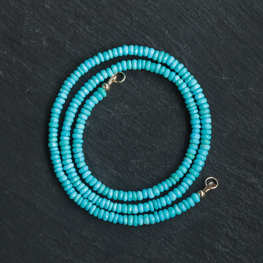 14K GOLD Sleeping beauty necklace, Sleeping Beauty Turquoise, [ENSM1991] Arizona Turquoise Jewelry, December Birthstone, Genuine turquoise