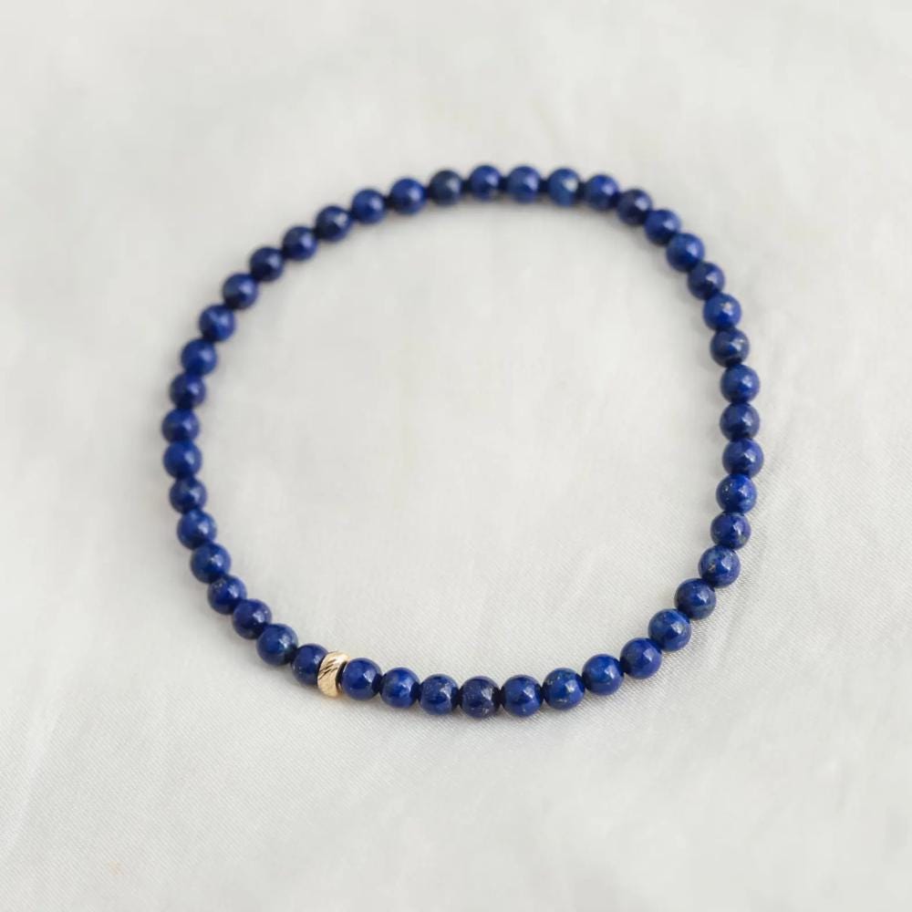 Lapis Lazuli 4mm 14K