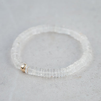 Clear Quartz Heishi Bracelet