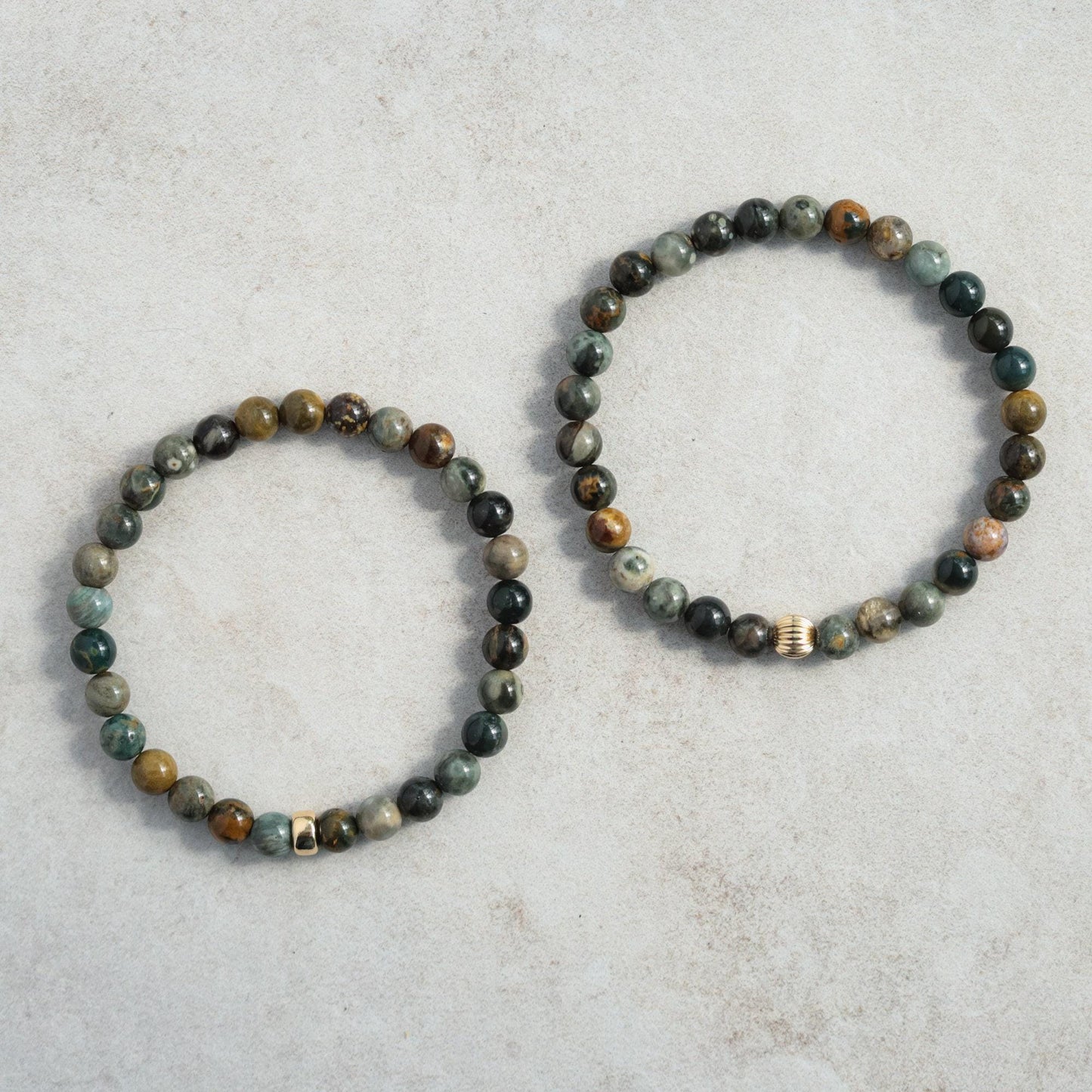 14K GOLD Ocean jasper bracelet | genuine ocean jasper bracelet 6mm | [EBOM1421] gold ocean jasper bracelet | women's ocean jasper *BSS