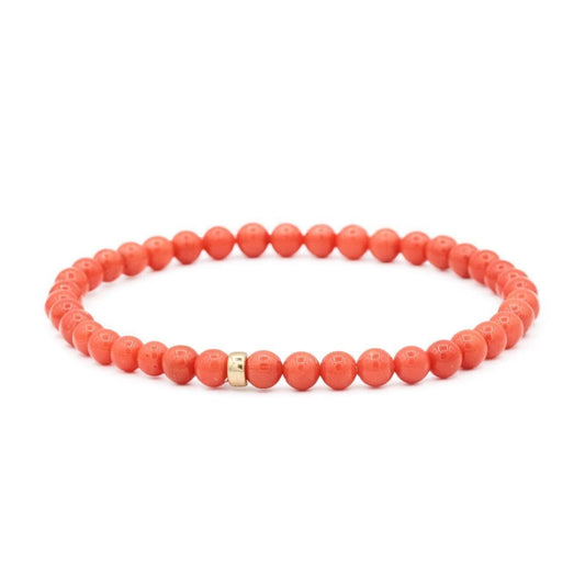 Mediterranean Coral 4mm - 14K
