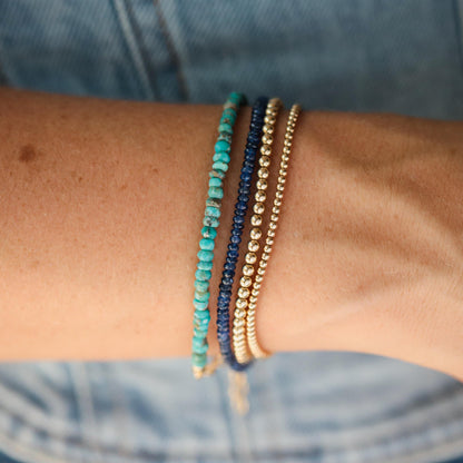 AAAA+ Blue Sapphire bracelet | Sapphire Bracelet smooth rondel | Dark Blue Sapphire | High Grade Natural Sapphire Bracelet