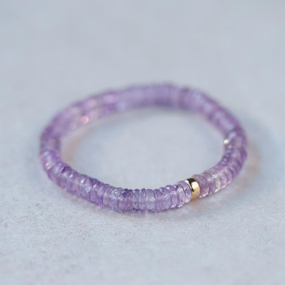 Pink Amethyst Heishi Bracelet