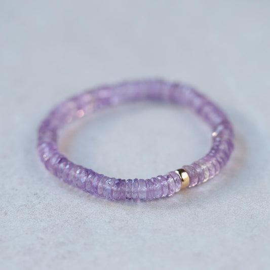 Pink Amethyst Heishi Bracelet
