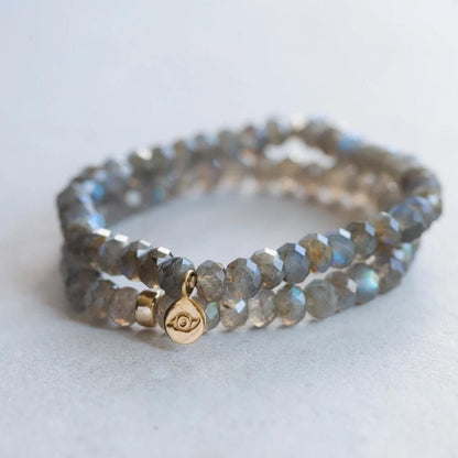 Luminous Labradorite faceted bracelet