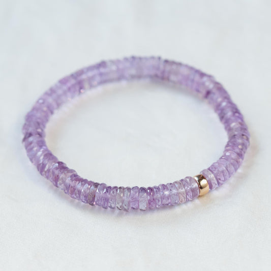Pink Amethyst Heishi Bracelet