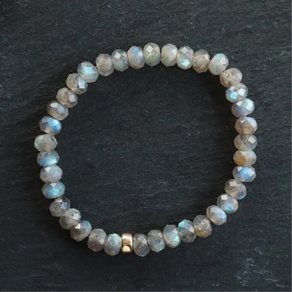 Luminous Labradorite faceted bracelet