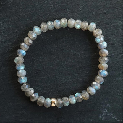 Luminous Labradorite faceted bracelet