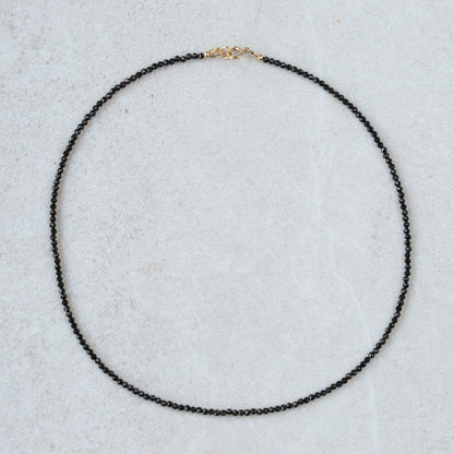 14K GOLD tourmaline | black tourmaline choker | [ENBM1923] black tourmaline necklace | black tourmaline choker | black gold jewelry