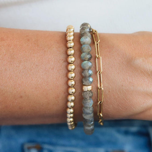 Rondel Faceted Labradorite